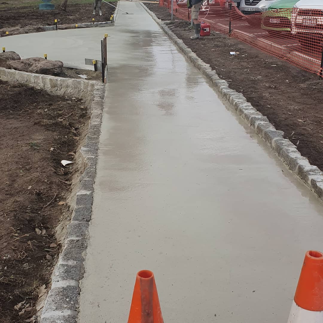 Concrete path project — after